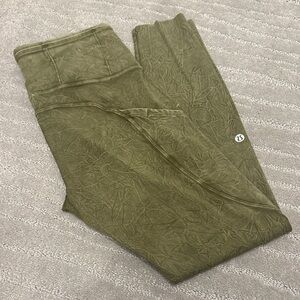 Lululemon Invigorate High-Rise Tights 25" Army/Olive Green. Everlux Fabric SZ 6